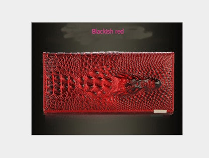 Portefeuille Long Cuir Véritable Femme — Zippé Grande Capacité — 4 Coloris