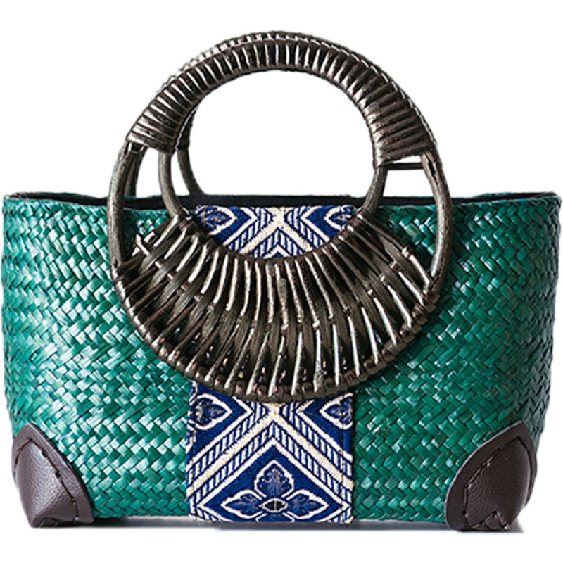 Sac Tressé Rotin & Bambou Thaï — Artisanal & Éco-responsable — 3 Tailles