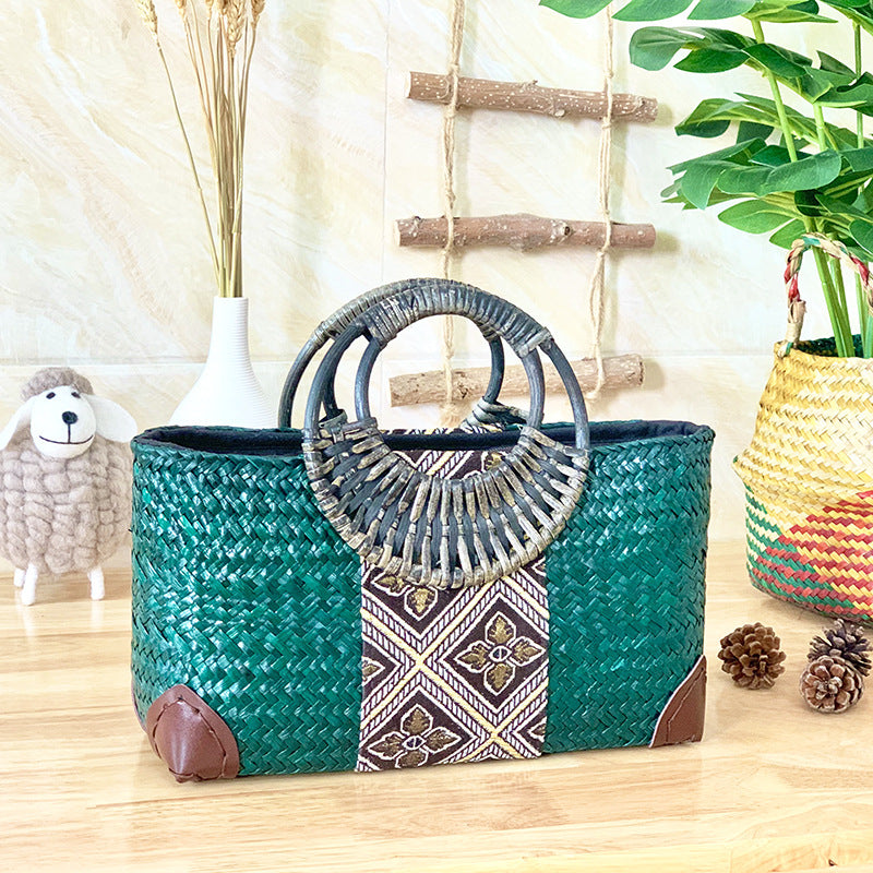 Sac Tressé Rotin & Bambou Thaï — Artisanal & Éco-responsable — 3 Tailles