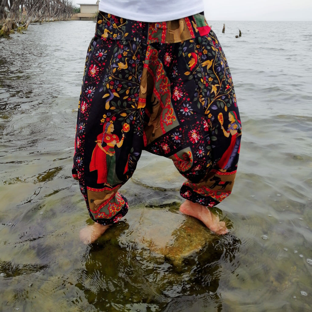 Pantalon Sarouel Thaïlandais — 20 Motifs Authentiques — Taille Unique