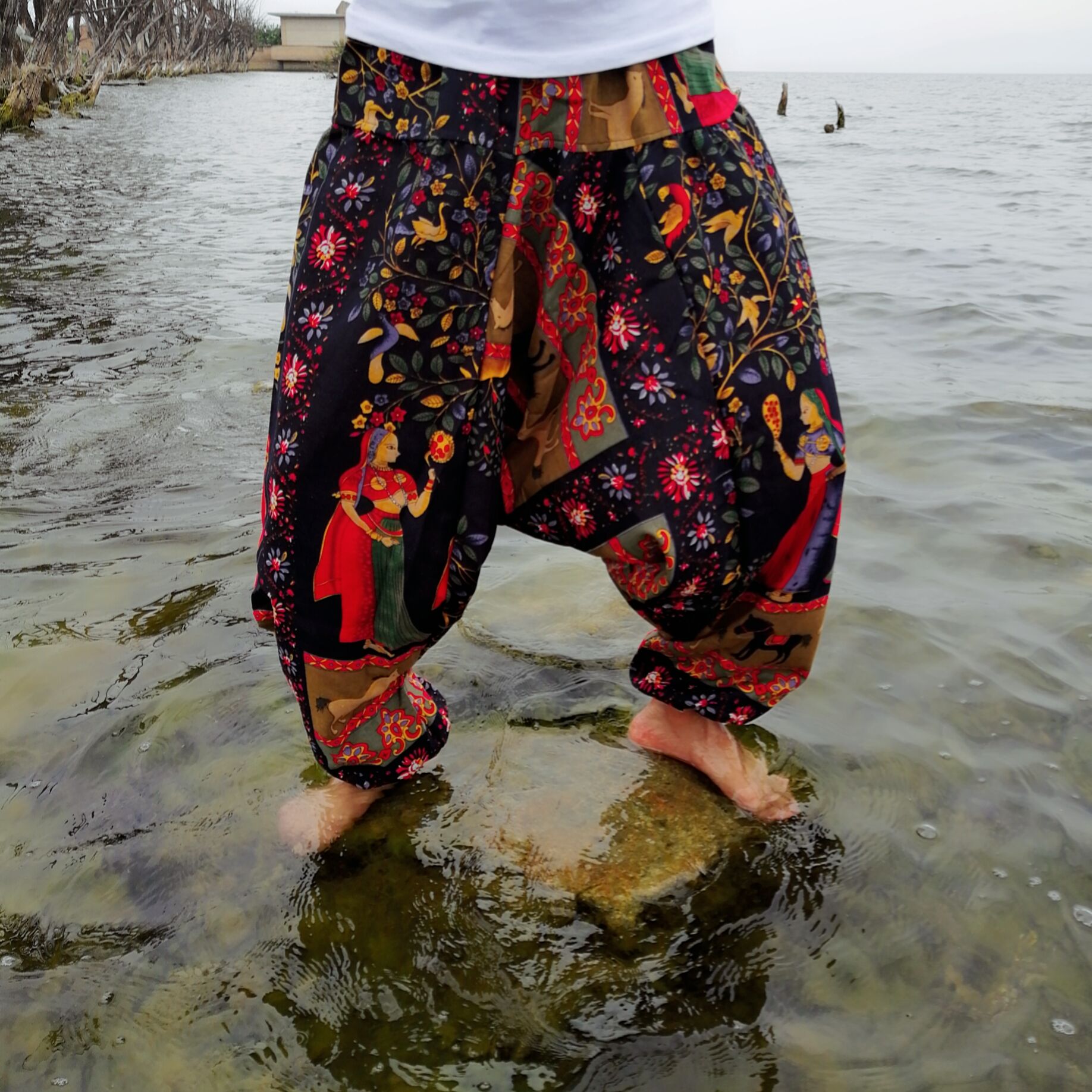 Pantalon Sarouel Thaïlandais — 20 Motifs Authentiques — Taille Unique