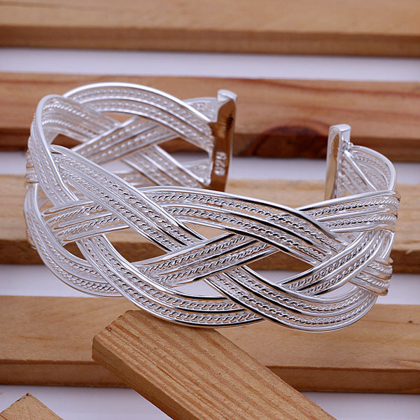 Bracelet Jonc Argent Thaï — Minimaliste & Élégant — Taille S/L