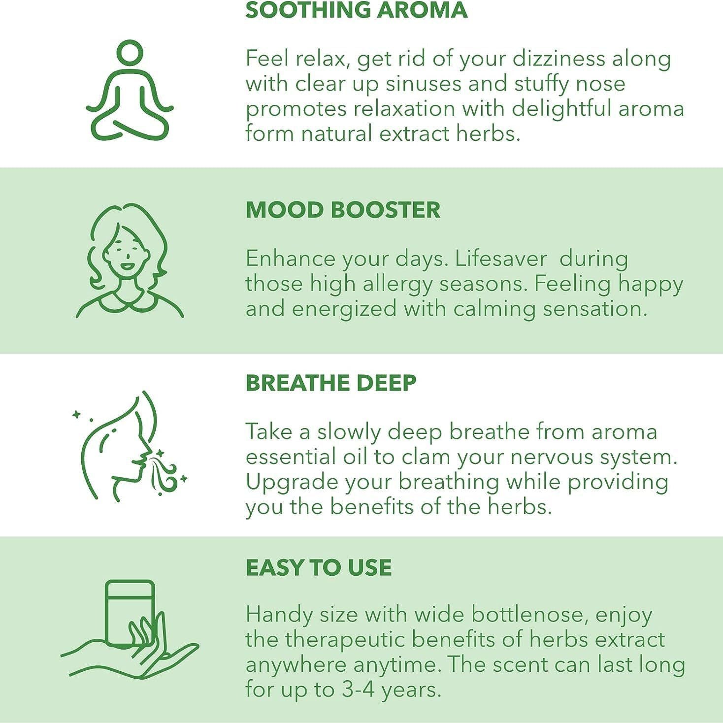 Inhalateur aux Herbes Thaïes Hongthai — Lot de 3 — Original Thaïlande