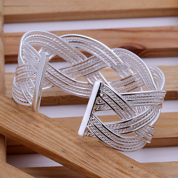 Bracelet Jonc Argent Thaï — Minimaliste & Élégant — Taille S/L