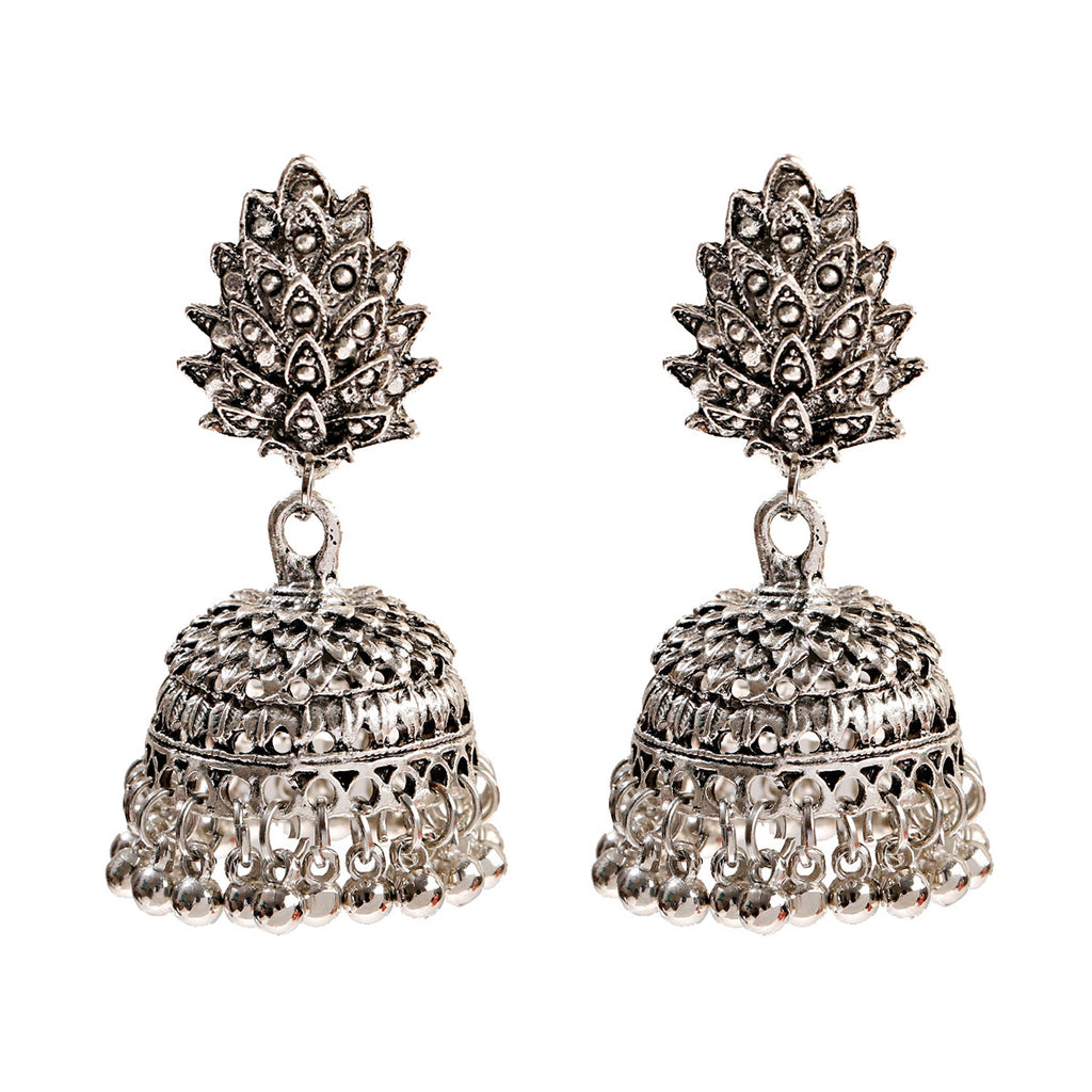 Boucles d'Oreilles Clochettes & Pompons Style Thaï Vintage — Bohème & Colorées