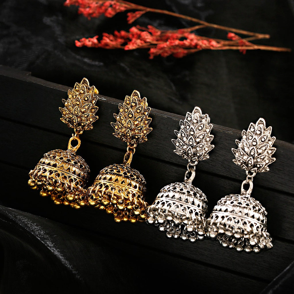 Boucles d'Oreilles Clochettes & Pompons Style Thaï Vintage — Bohème & Colorées