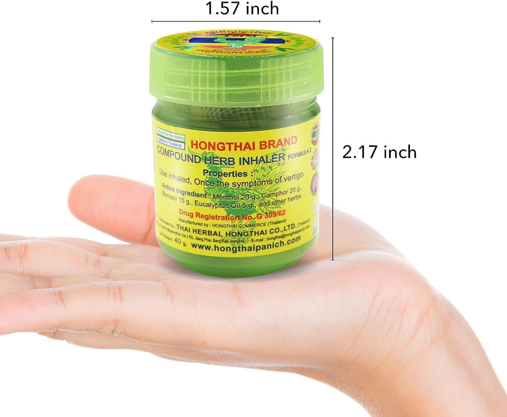 Inhalateur aux Herbes Thaïes Hongthai — Lot de 3 — Original Thaïlande