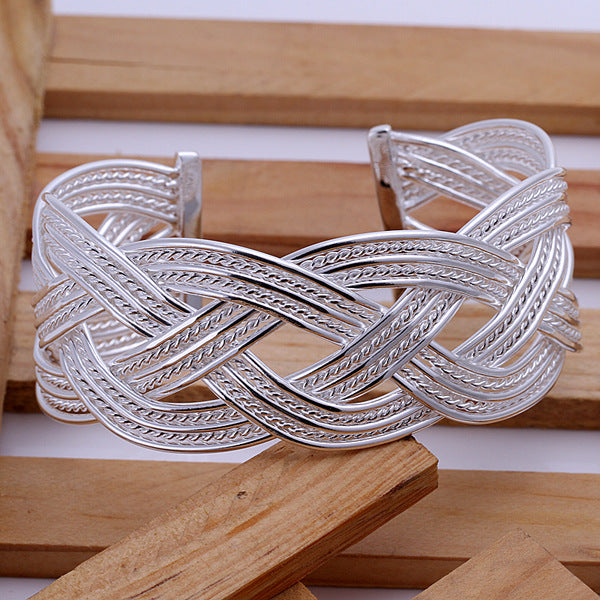 Bracelet Jonc Argent Thaï — Minimaliste & Élégant — Taille S/L