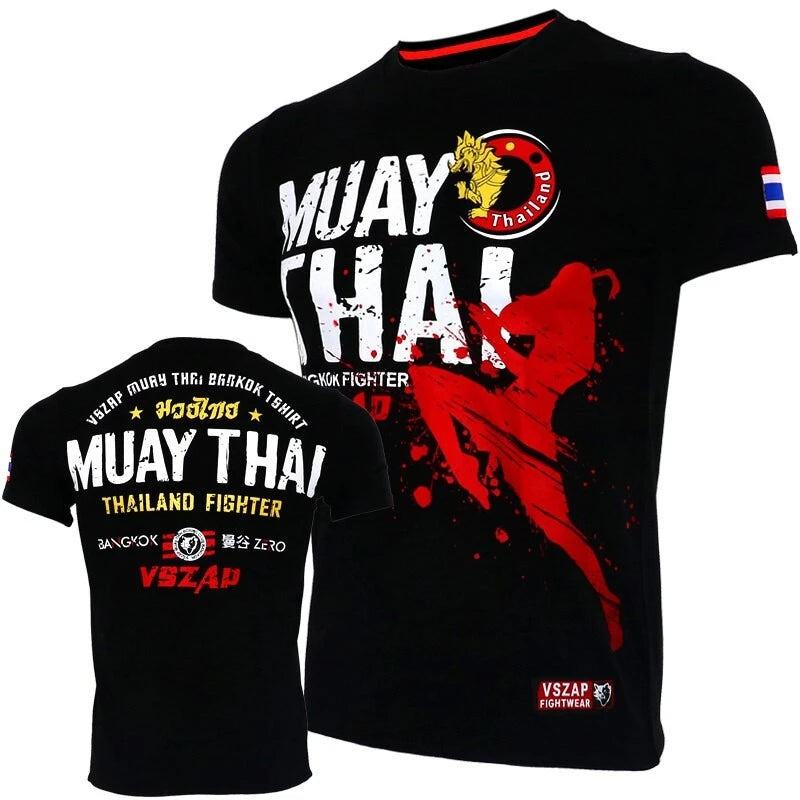 T-shirt Sport Muay Thaï — Boxe & Fitness — Respirant — Unisexe — 2XS à 5XL