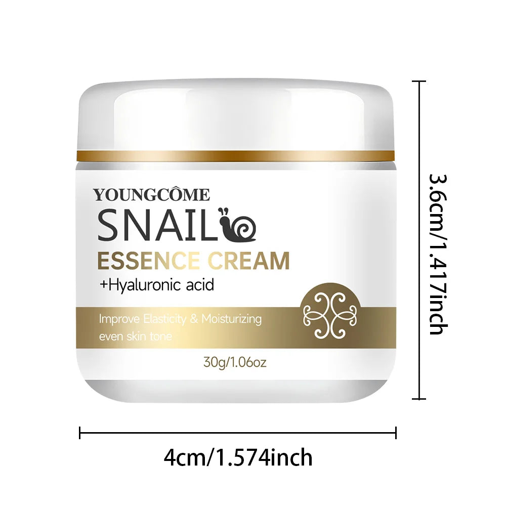 Crème Escargot Premium — Acide Hyaluronique & Rétinol — 30g, 60g & 100g