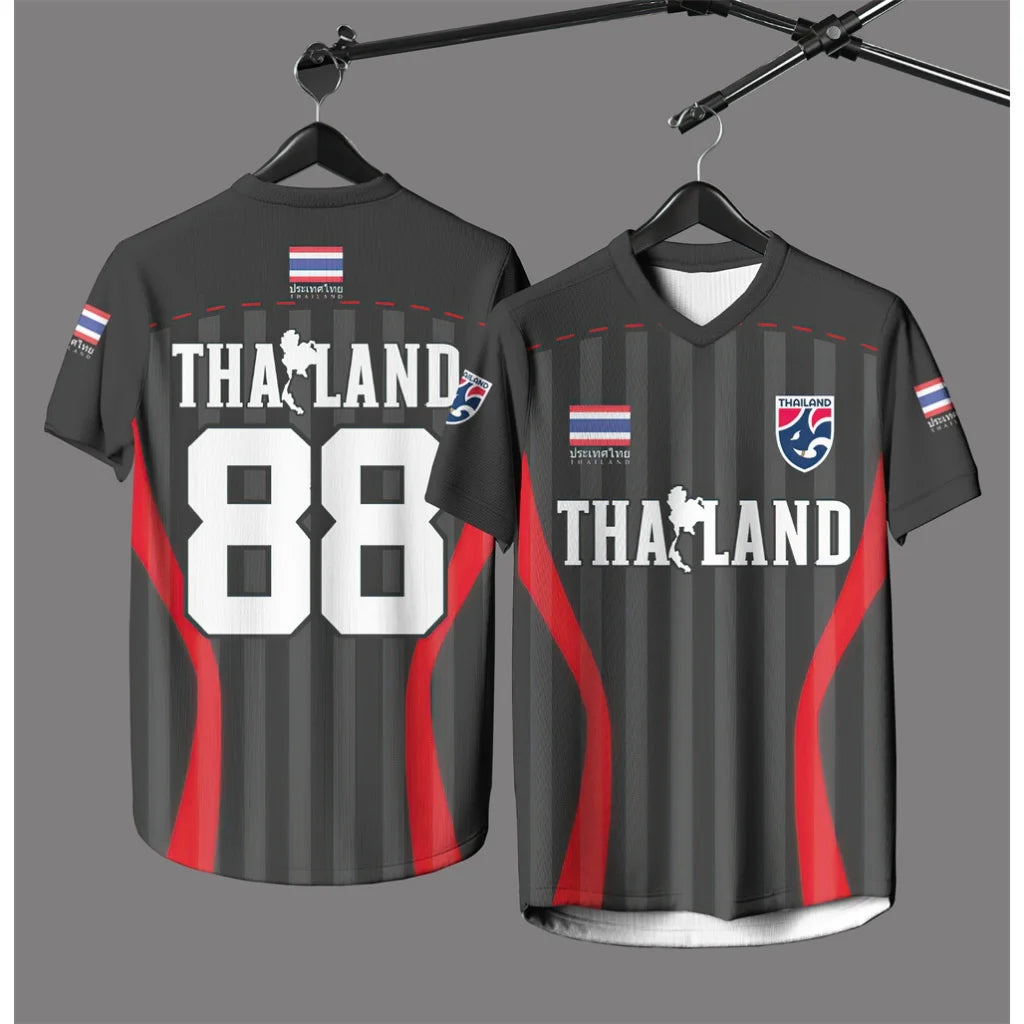 Maillot Thailand 88 — Style Équipe Nationale Thaïlandaise — 4 Coloris — du 4T au 6XL