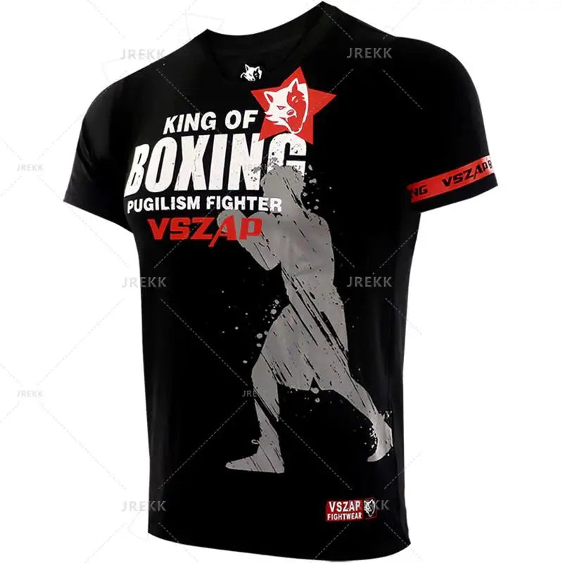 T-shirt Sport Muay Thaï — Boxe & Fitness — Respirant — Unisexe — 2XS à 5XL