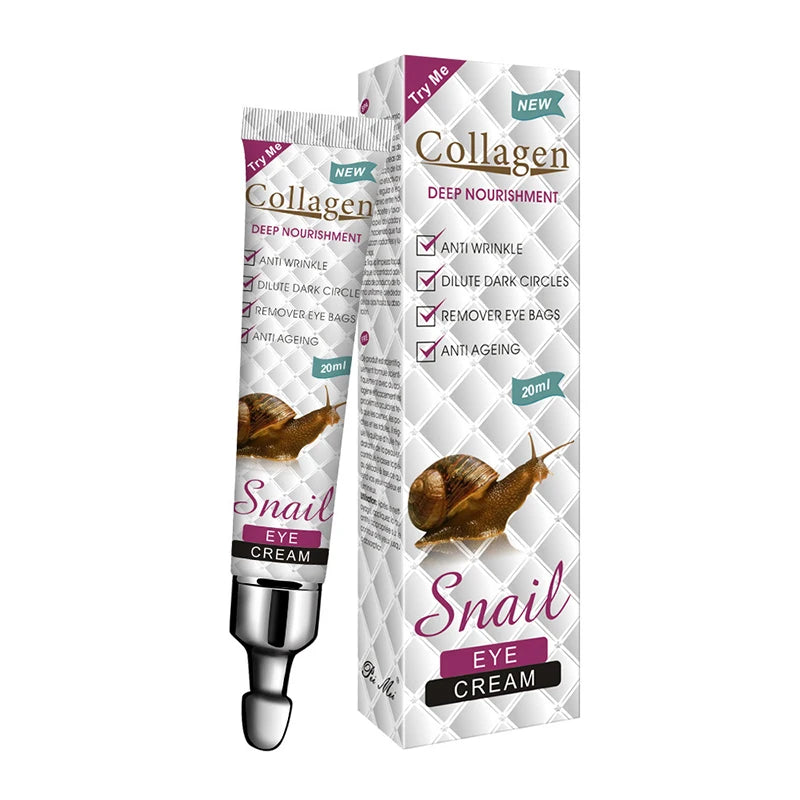 Crème Contour des Yeux Collagène & Bave d'Escargot — Anti-Cernes & Anti-Poches