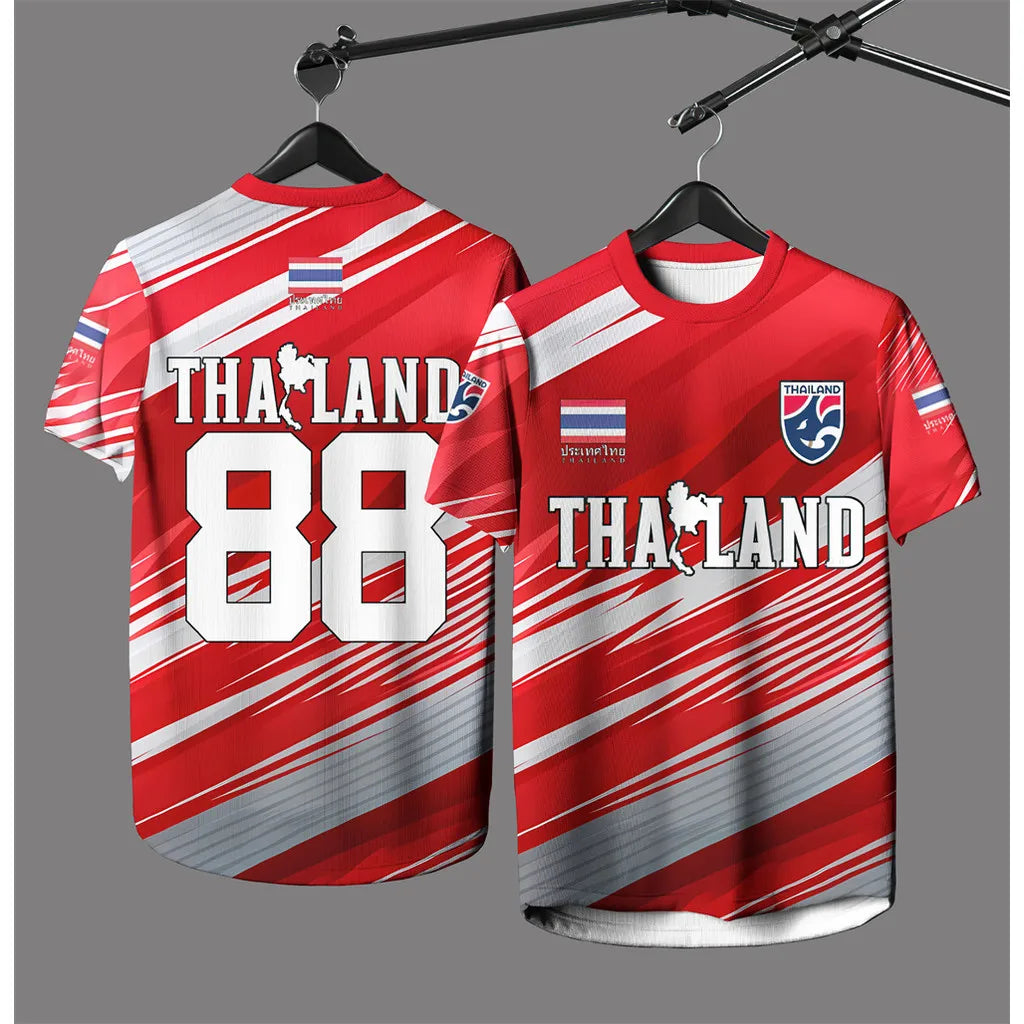 Maillot Thailand 88 — Style Équipe Nationale Thaïlandaise — 4 Coloris — du 4T au 6XL