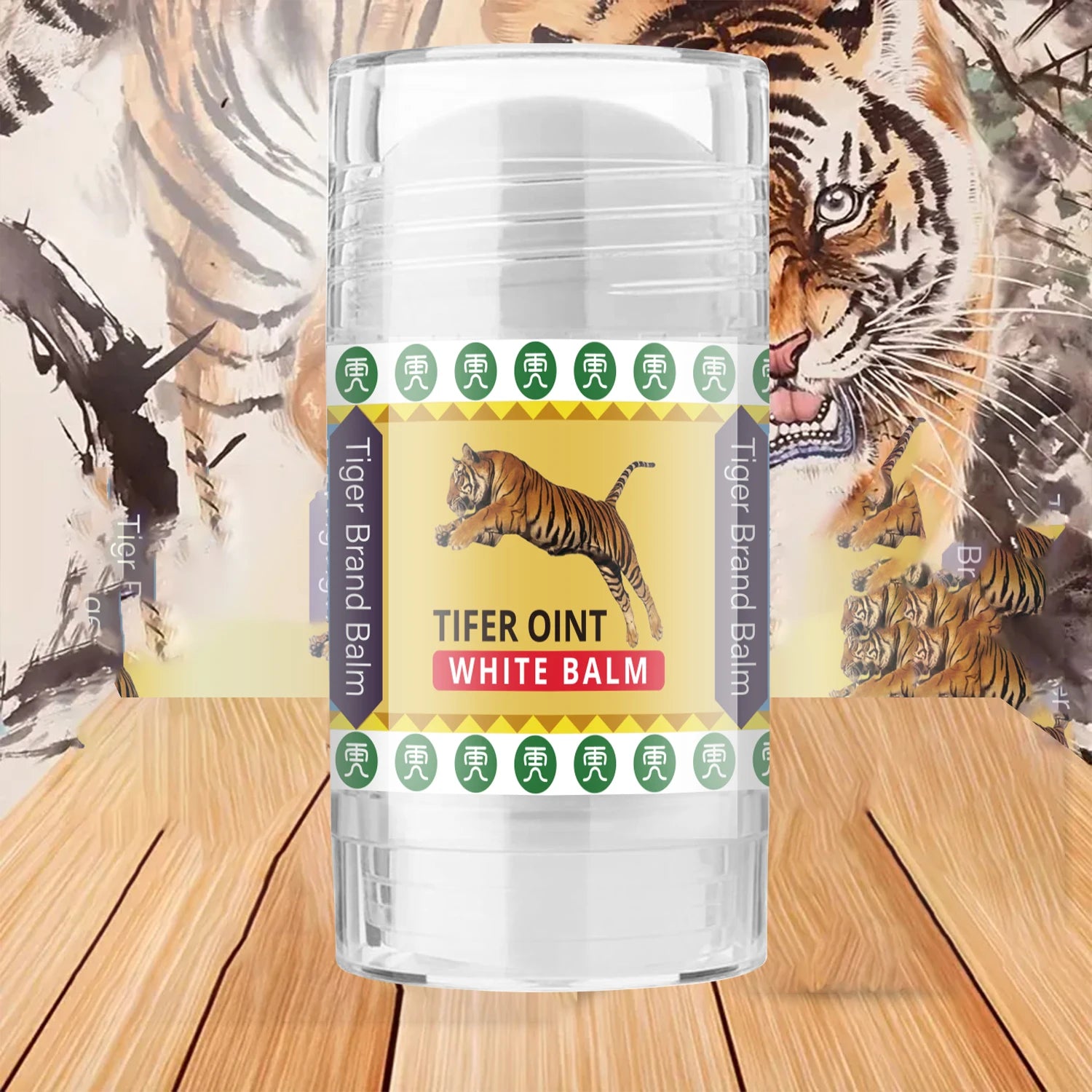 Stick Crème de Massage Tiger — Vitamines E & Huile d'Olive — Hydratant & Apaisant — 45g