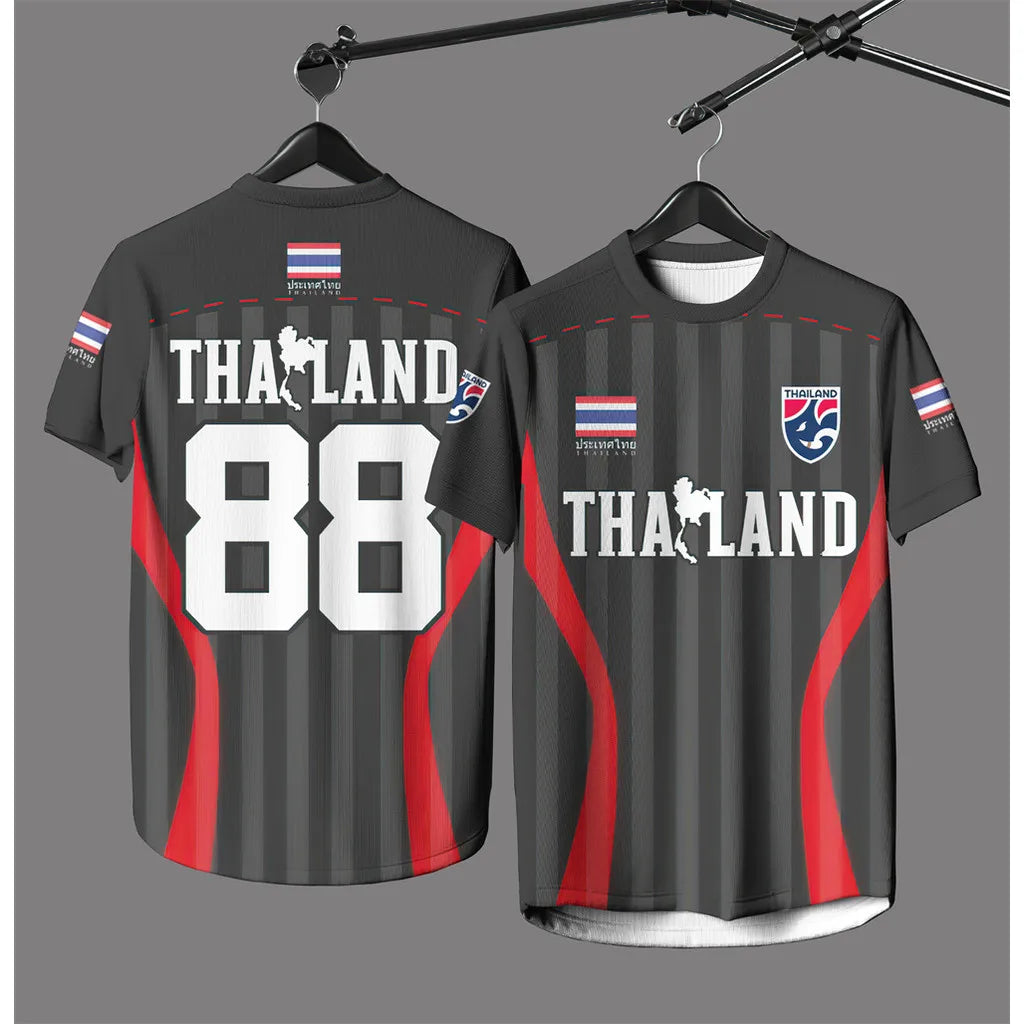 Maillot Thailand 88 — Style Équipe Nationale Thaïlandaise — 4 Coloris — du 4T au 6XL