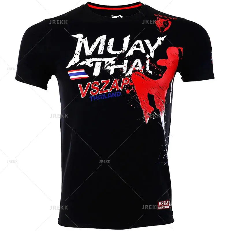 T-shirt Sport Muay Thaï — Boxe & Fitness — Respirant — Unisexe — 2XS à 5XL