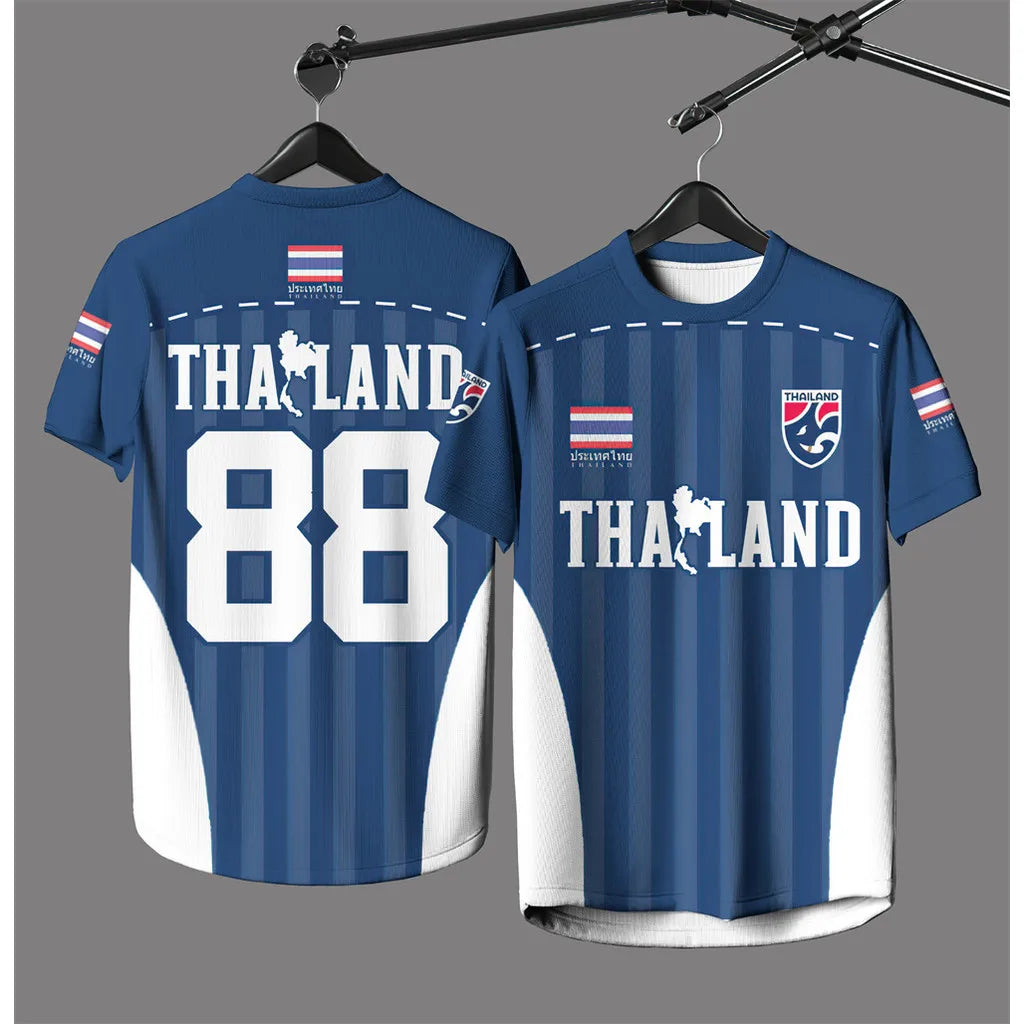 Maillot Thailand 88 — Style Équipe Nationale Thaïlandaise — 4 Coloris — du 4T au 6XL