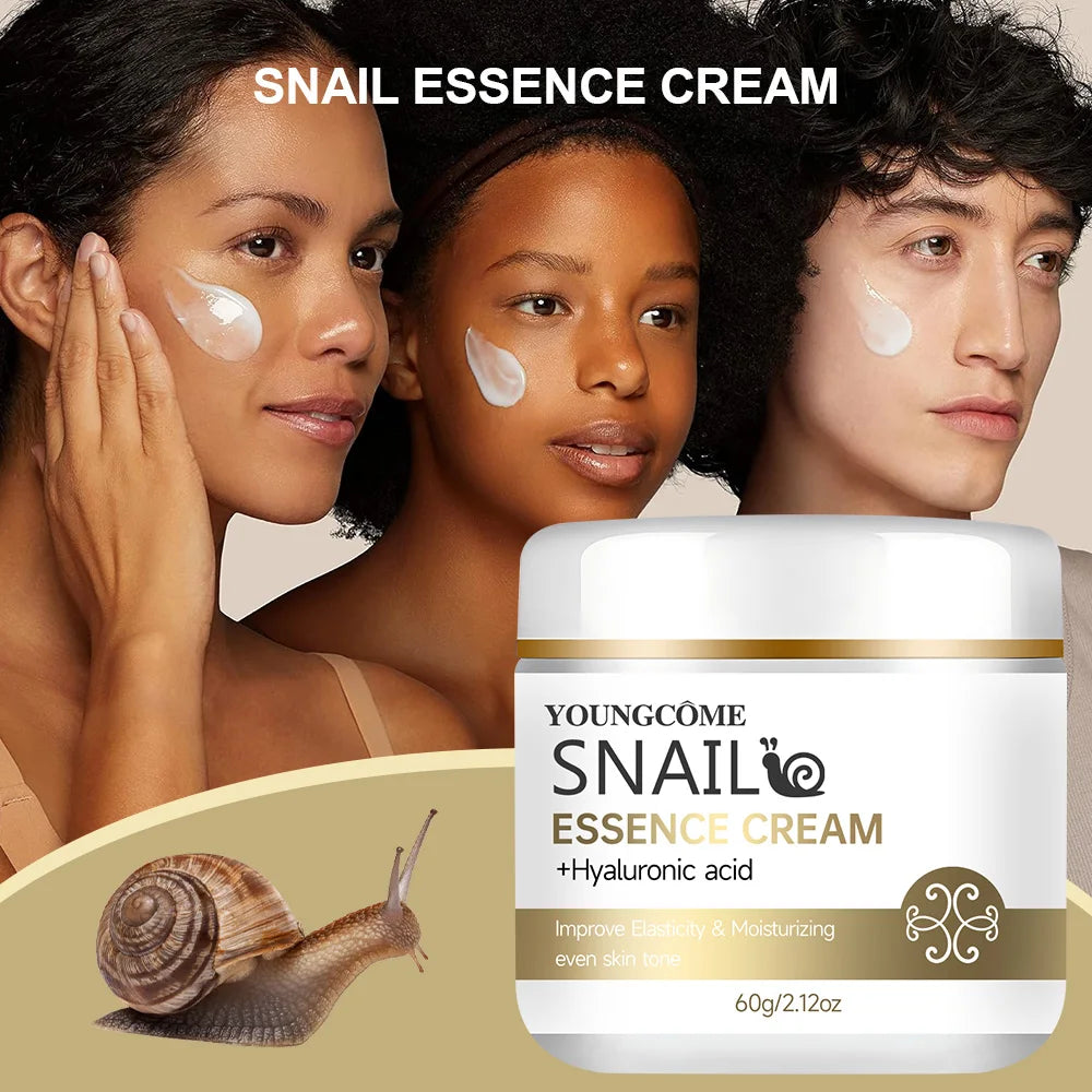 Crème Escargot Premium — Acide Hyaluronique & Rétinol — 30g, 60g & 100g