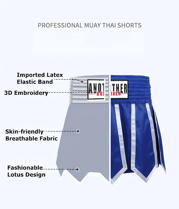 Short Muay Thaï Premium Anotherboxer — Combat & Entraînement — Unisexe XS à XXXL ⭐ PREMIUM
