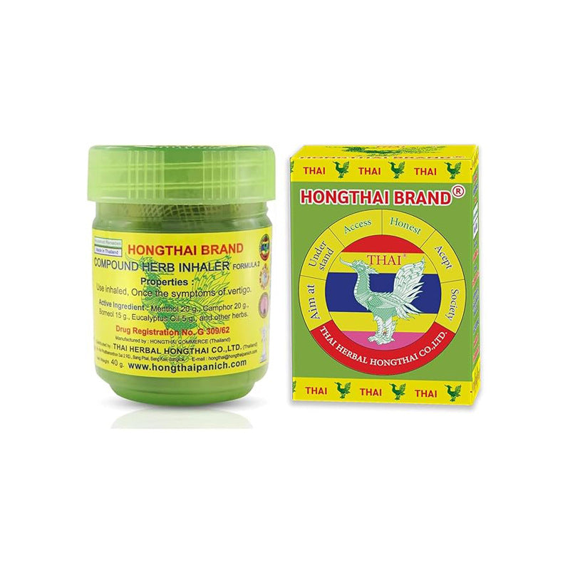 Inhalateur aux Herbes Thaïes Hongthai — Lot de 3 — Original Thaïlande