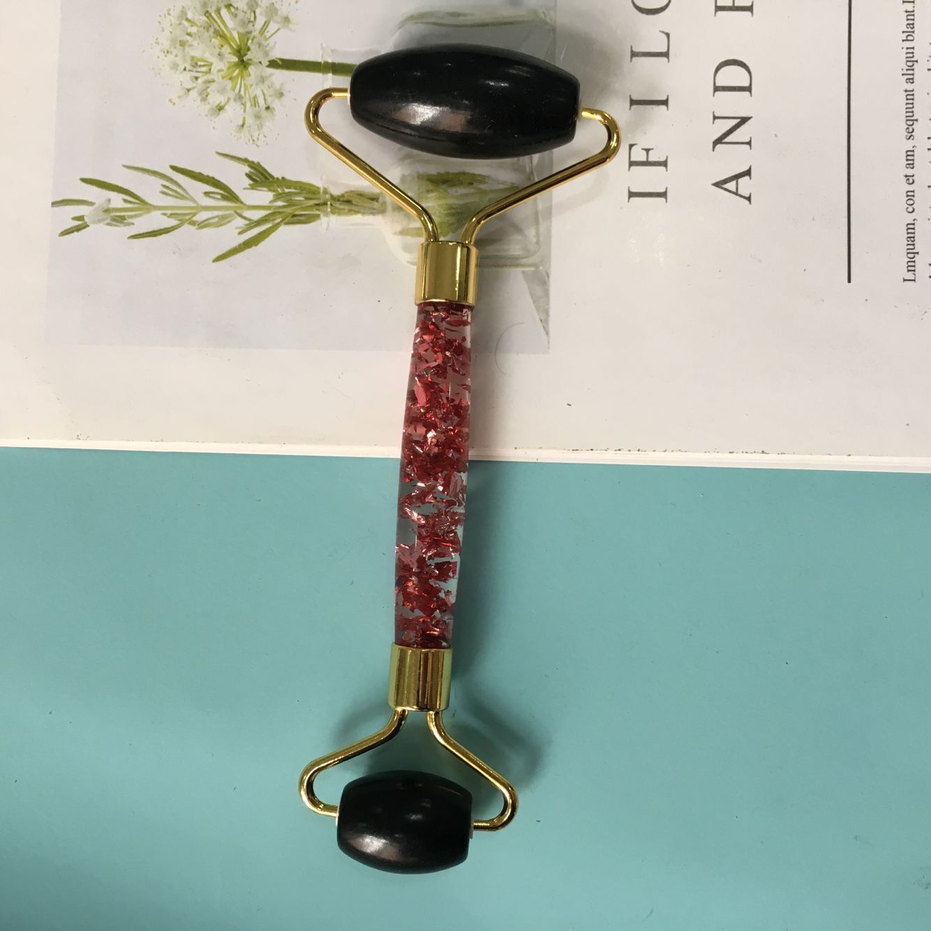 Rouleau Masseur Visage Double Effet Jade — Ritual Beauté Asiatique — 3 Coloris