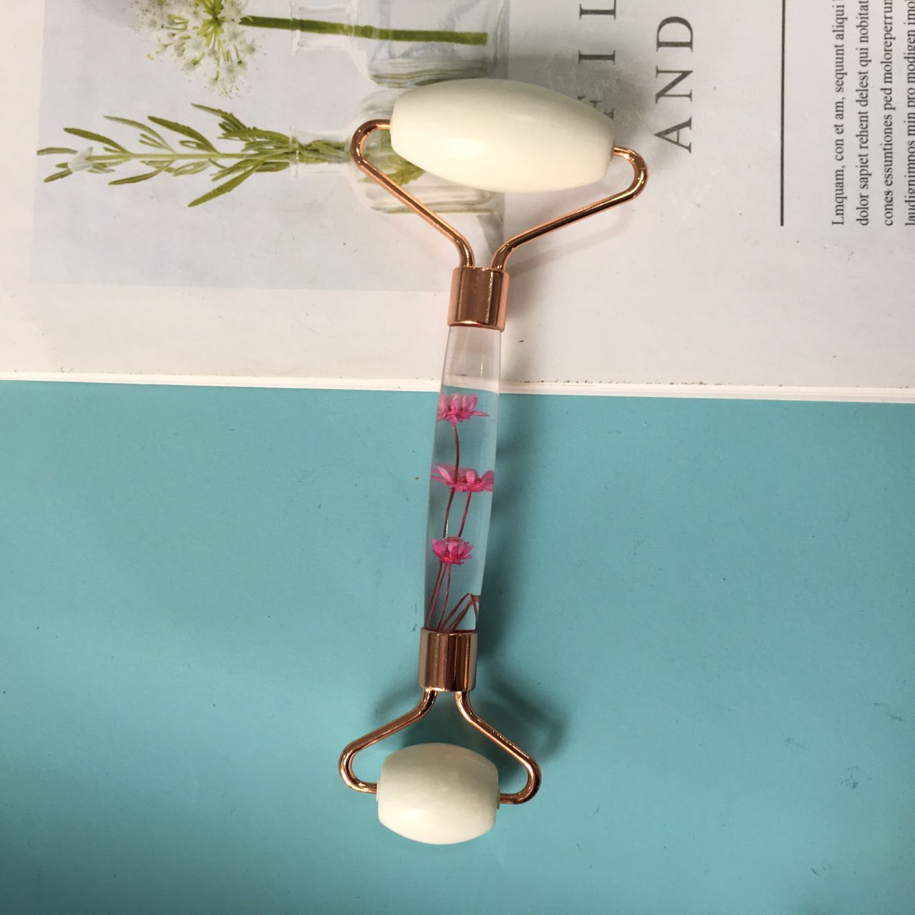 Rouleau Masseur Visage Double Effet Jade — Ritual Beauté Asiatique — 3 Coloris