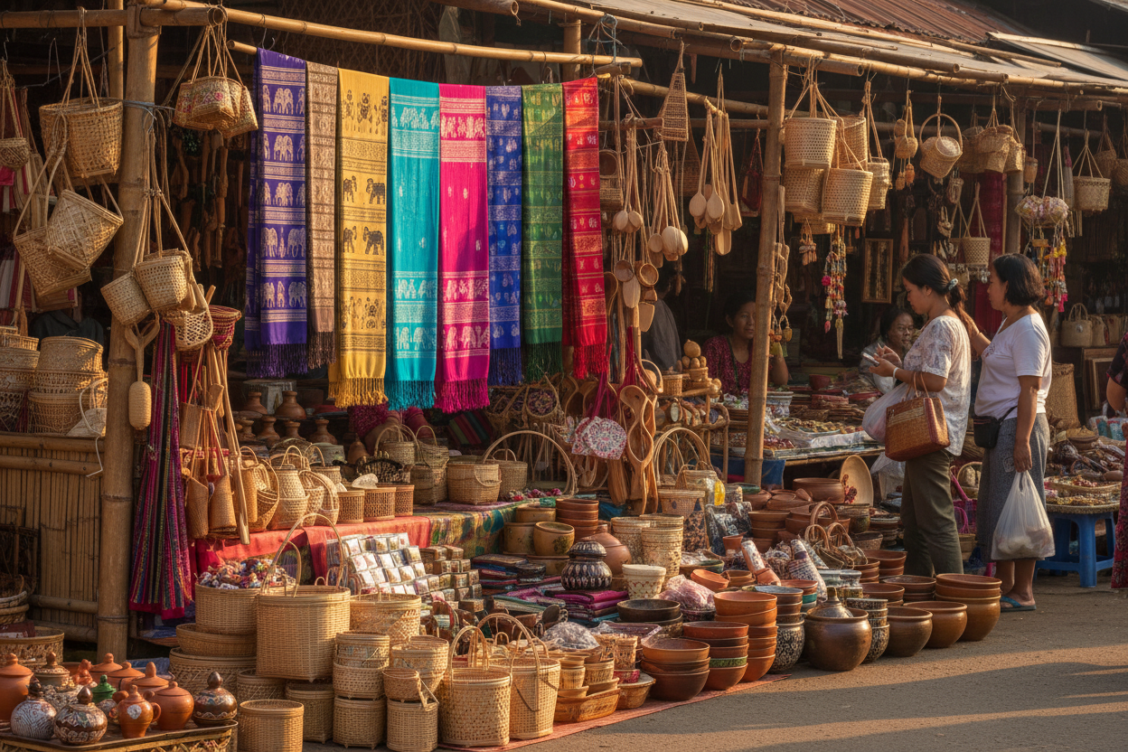Marché artisanal thaïlandais